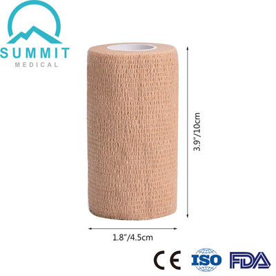 4 duim X 5 Yards Niet-geweven Zelfklevend van Tan Elastic Cohesive Bandage