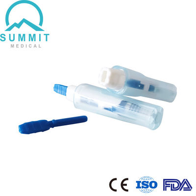Mini-grootte veiligheidslancetapparaat met automatisch vergrendelde naald 30G 1,5 mm Blauw