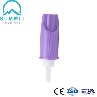 Het zachte Apparaat van het Aanrakings Intrekbare Lancet met Purple van de Drukactivering 30G 1.4mm