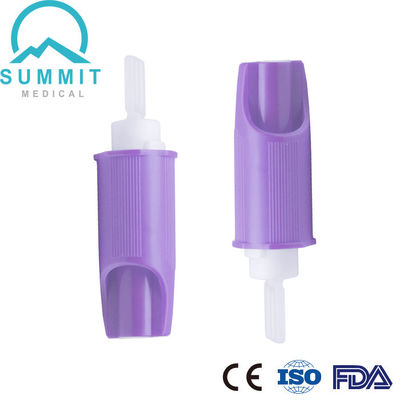 Het zachte Apparaat van het Aanrakings Intrekbare Lancet met Purple van de Drukactivering 30G 1.4mm