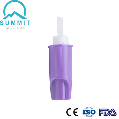 Het zachte Apparaat van het Aanrakings Intrekbare Lancet met Purple van de Drukactivering 30G 1.4mm