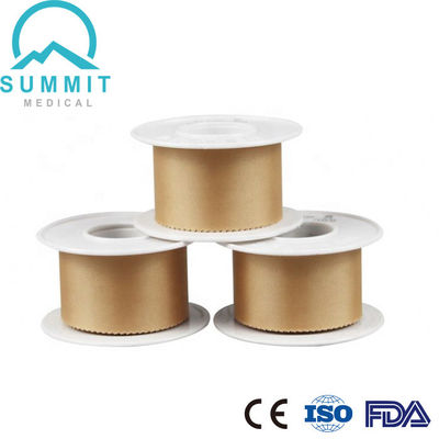 2.5cmX5m Tan Silk Surgical Adhesive Plaster met Plastic Spoel