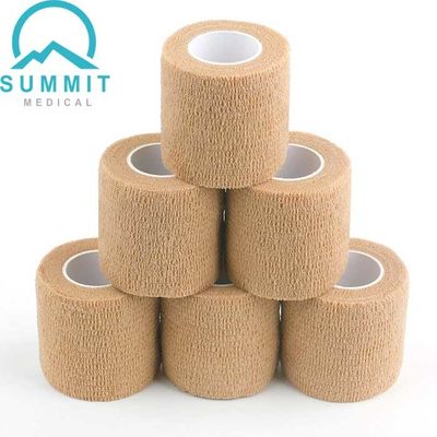 Tan Color Nonwoven Self Adherent-Verbandomslag 2 Duim X 5 Yards