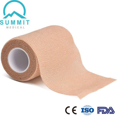 4 duim X 5 Yards Niet-geweven Zelfklevend van Tan Elastic Cohesive Bandage
