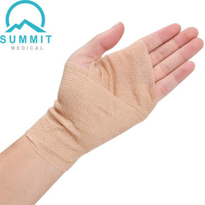 4 duim X 5 Yards Niet-geweven Zelfklevend van Tan Elastic Cohesive Bandage