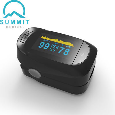 Volledige Zwarte Medische de Vingertopimpuls Oximeter van OLED FDA voor Wellness-Gebruik