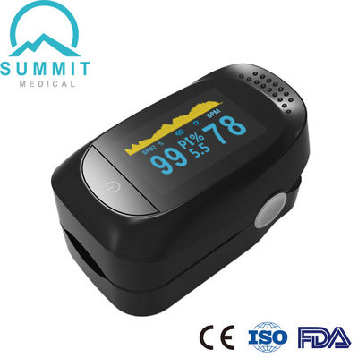 Volledige Zwarte Medische de Vingertopimpuls Oximeter van OLED FDA voor Wellness-Gebruik