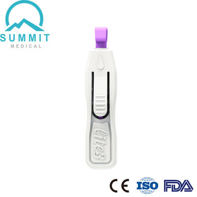 Innovatieve kwaliteitsknop geactiveerde veiligheid Bloedlancet 26G 28G Diepte 1,8 mm